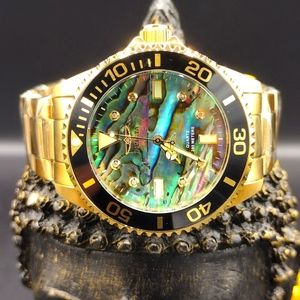 FIRM PRICE-NWOT Invicta 0.0336 Carat Diamond w/Abalone Dial Women's Watch.